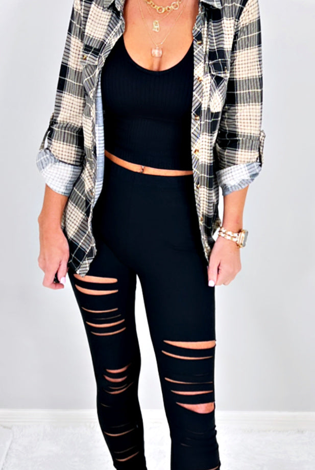 Tear It Up Leggings - Black-Leggings-privityboutique-Privity Boutique, Women’s Fashion Boutique in Mesa, Arizona