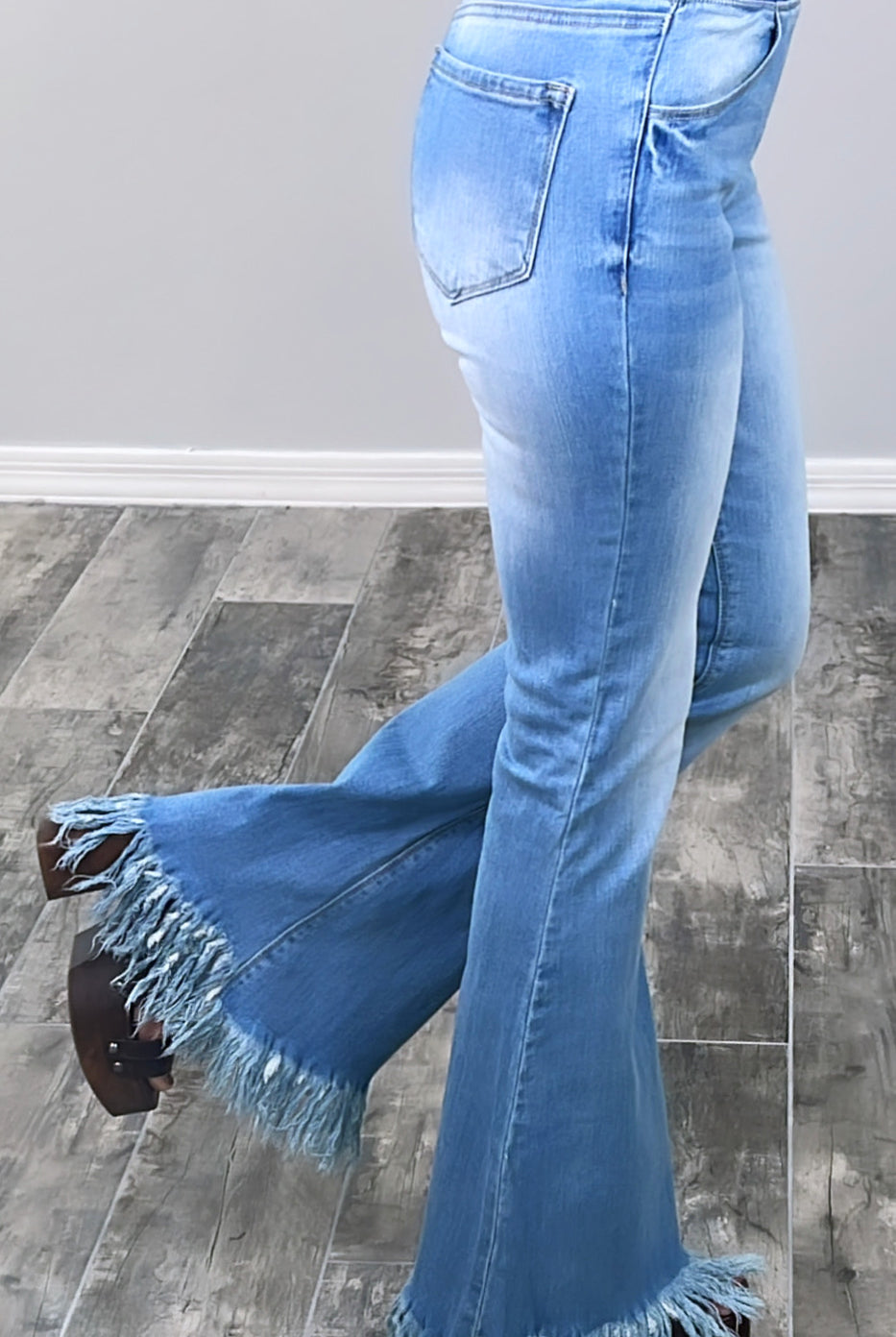 Freedom Calls Light Wash Flare Fringe Jeans-palazzo-privityboutique.com-Privity Boutique, Women’s Fashion Boutique in Mesa, Arizona