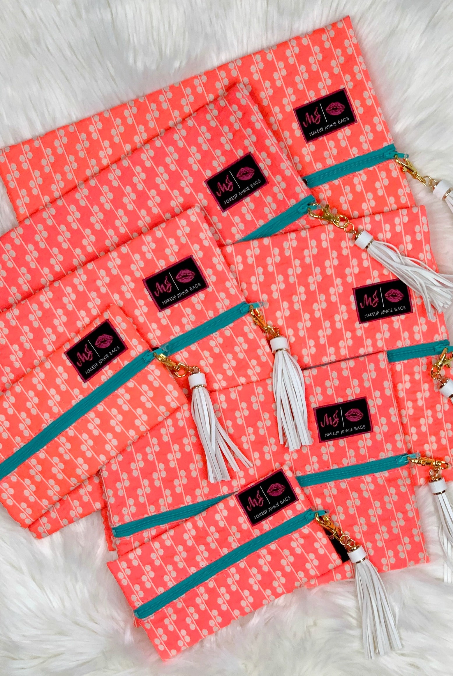 MakeUp Junkie Bags - Coral Crush-makeup bag-privityboutique-Privity Boutique, Women’s Fashion Boutique in Mesa, Arizona