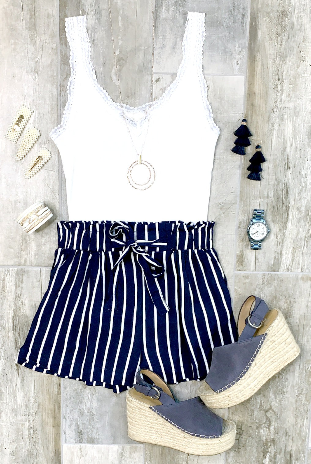 Take Notes Shorts - Navy-Dress-privityboutique.com-Privity Boutique, Women’s Fashion Boutique in Mesa, Arizona