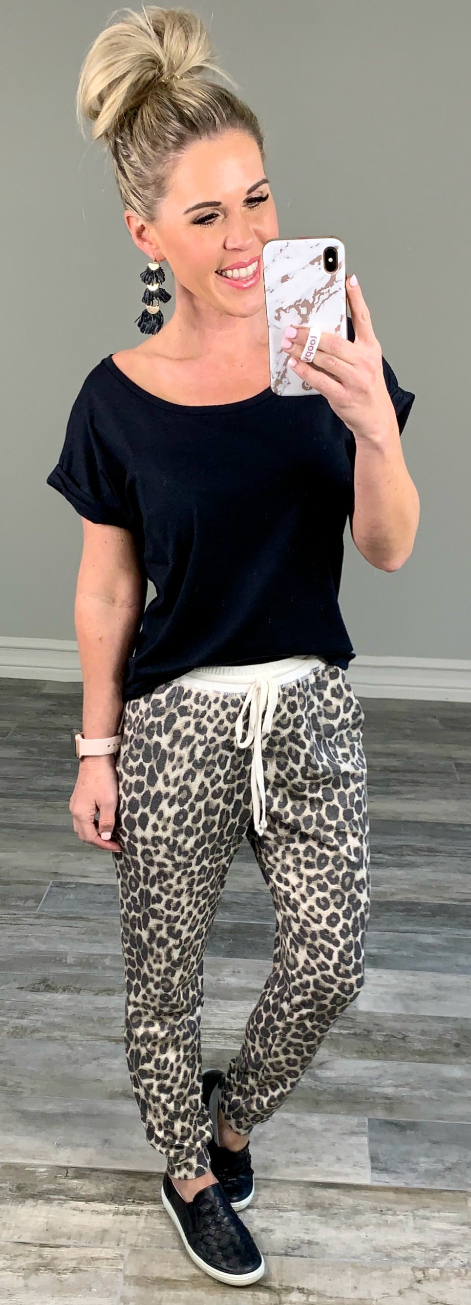 Practically Perfect Rolled Sleeve Tee - Black-Top-privityboutique.com-Privity Boutique, Women’s Fashion Boutique in Mesa, Arizona