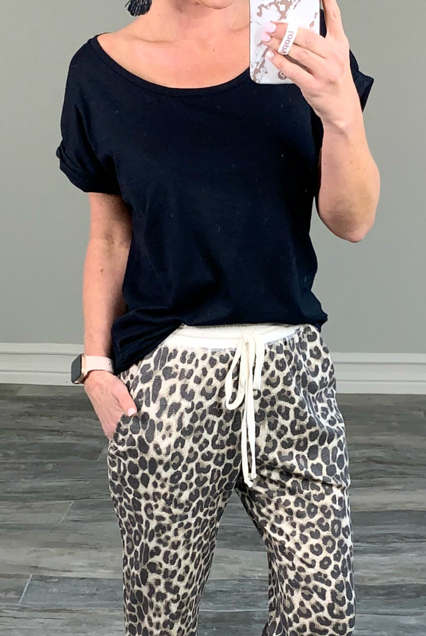 Practically Perfect Rolled Sleeve Tee - Black-Top-privityboutique.com-Privity Boutique, Women’s Fashion Boutique in Mesa, Arizona