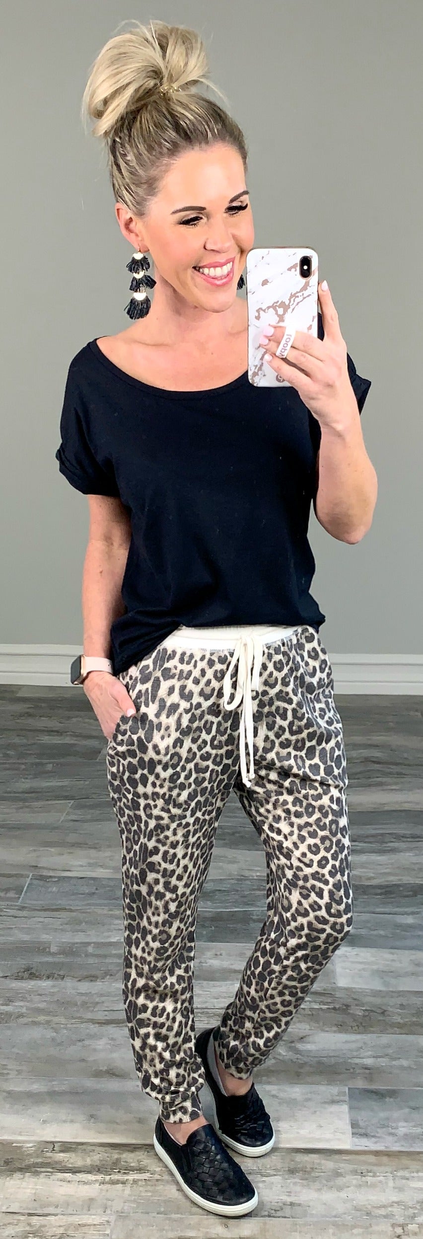 Practically Perfect Rolled Sleeve Tee - Black-Top-privityboutique.com-Privity Boutique, Women’s Fashion Boutique in Mesa, Arizona