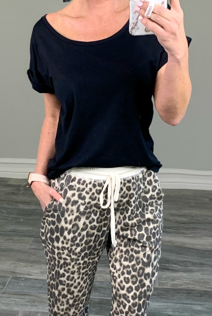 Practically Perfect Rolled Sleeve Tee - Black-Top-privityboutique.com-Privity Boutique, Women’s Fashion Boutique in Mesa, Arizona