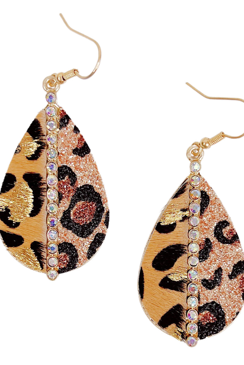 Leopard Glam Earrings-earrings-privityboutique-Privity Boutique, Women’s Fashion Boutique in Mesa, Arizona