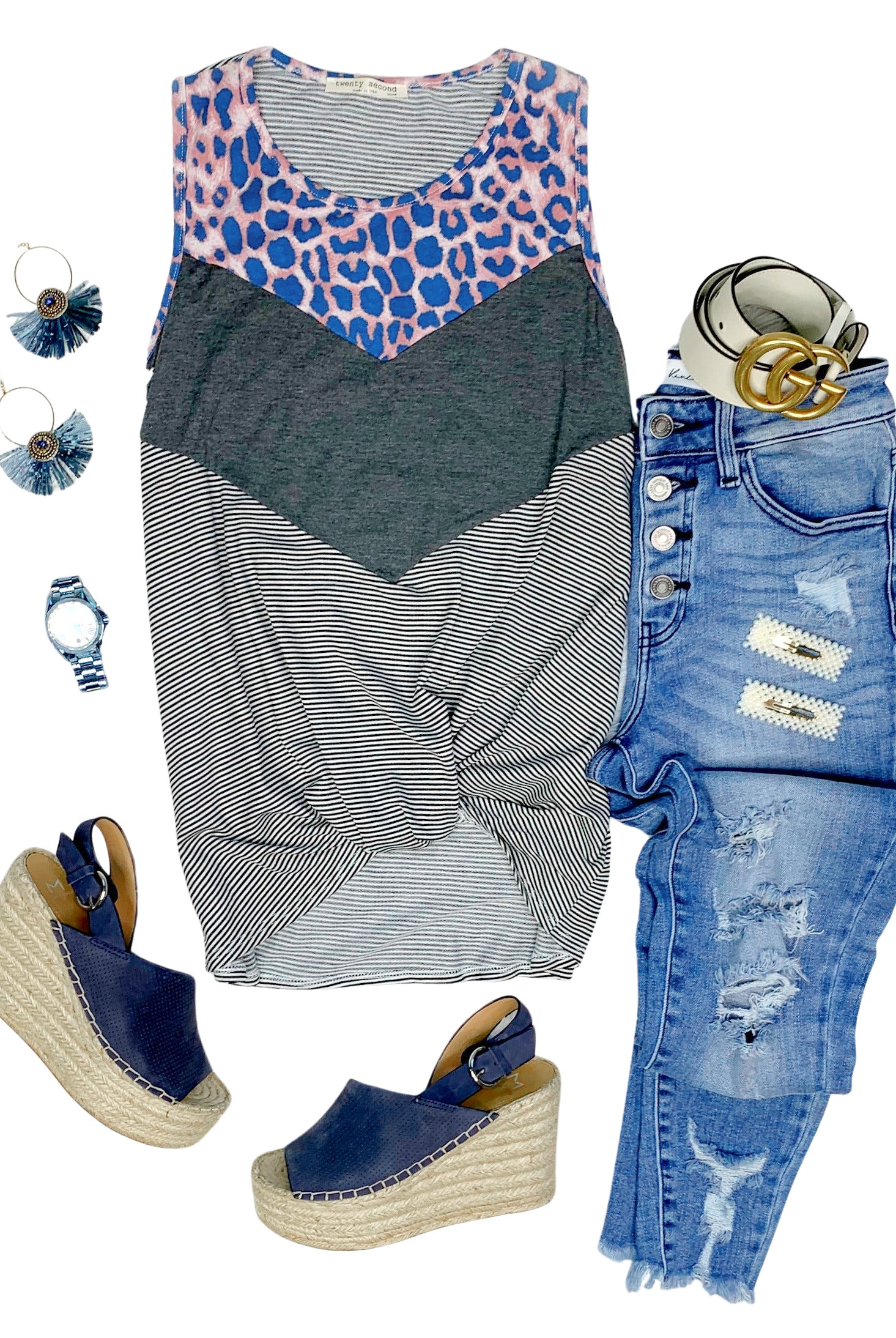 Believe In You Leopard Knot Top - Pink-Top-privityboutique.com-Privity Boutique, Women’s Fashion Boutique in Mesa, Arizona