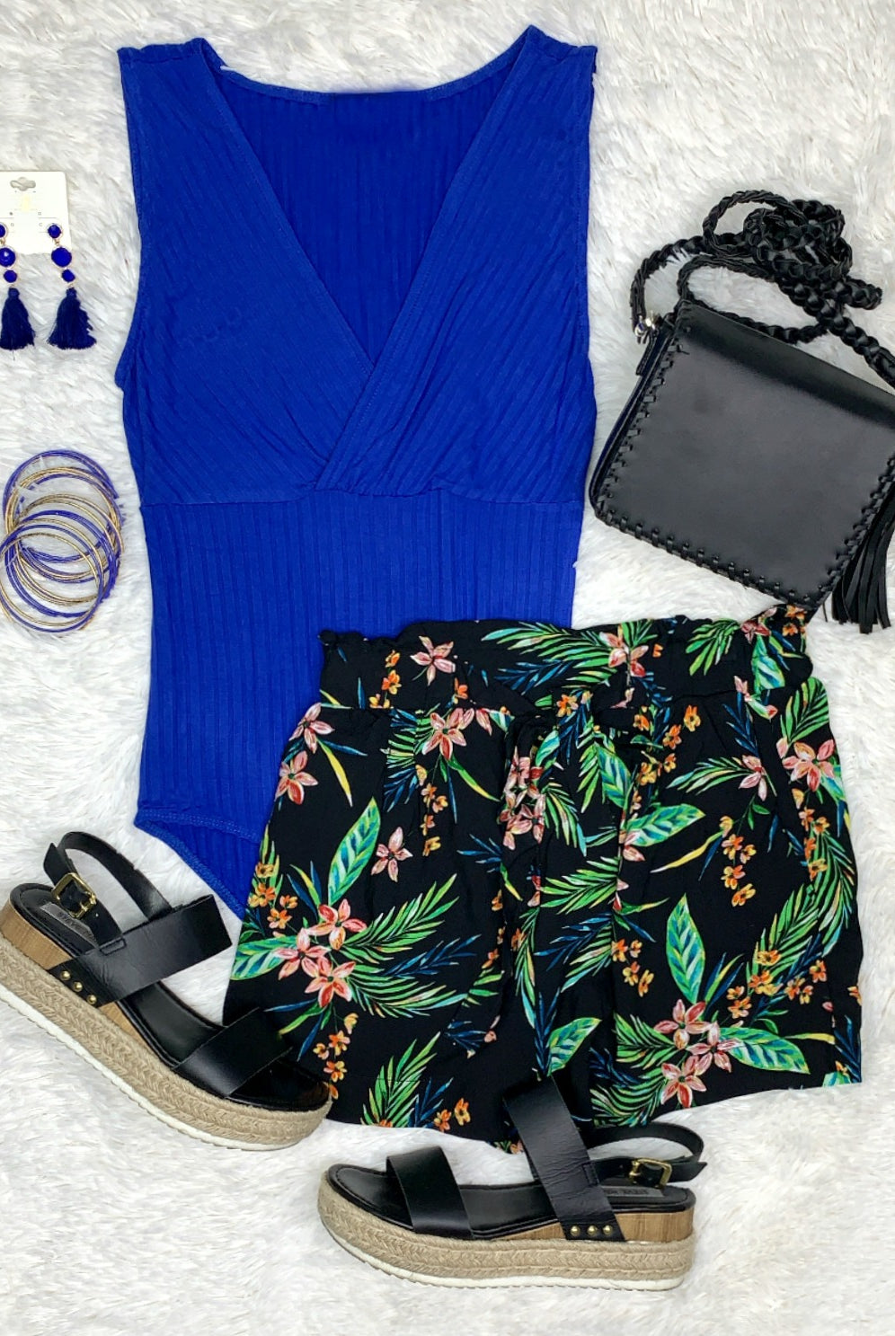 Tropical Paper Bag Shorts-Dress-privityboutique.com-Privity Boutique, Women’s Fashion Boutique in Mesa, Arizona