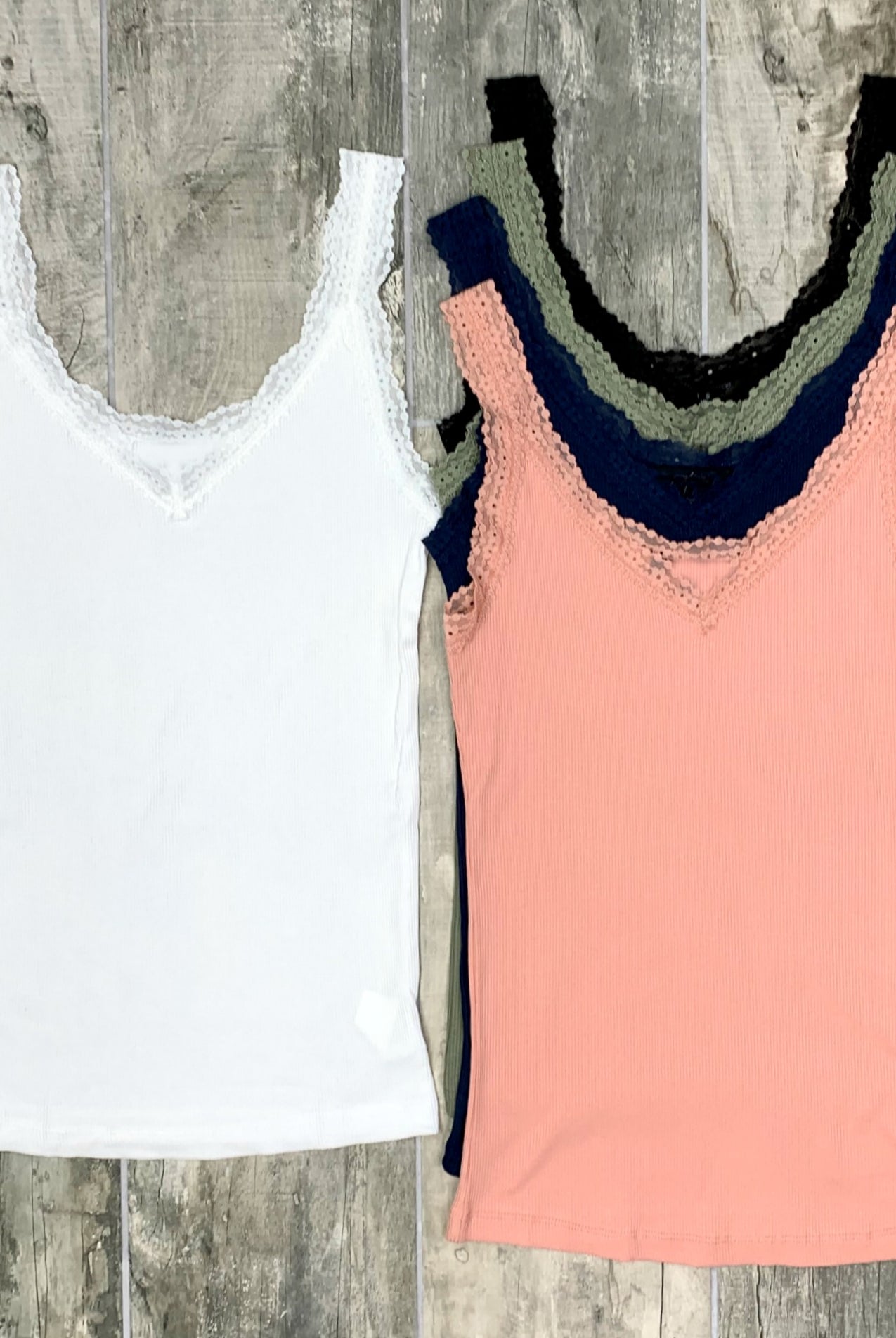 Lace Ribbed V-Neck Tank-Top-privityboutique-Privity Boutique, Women’s Fashion Boutique in Mesa, Arizona