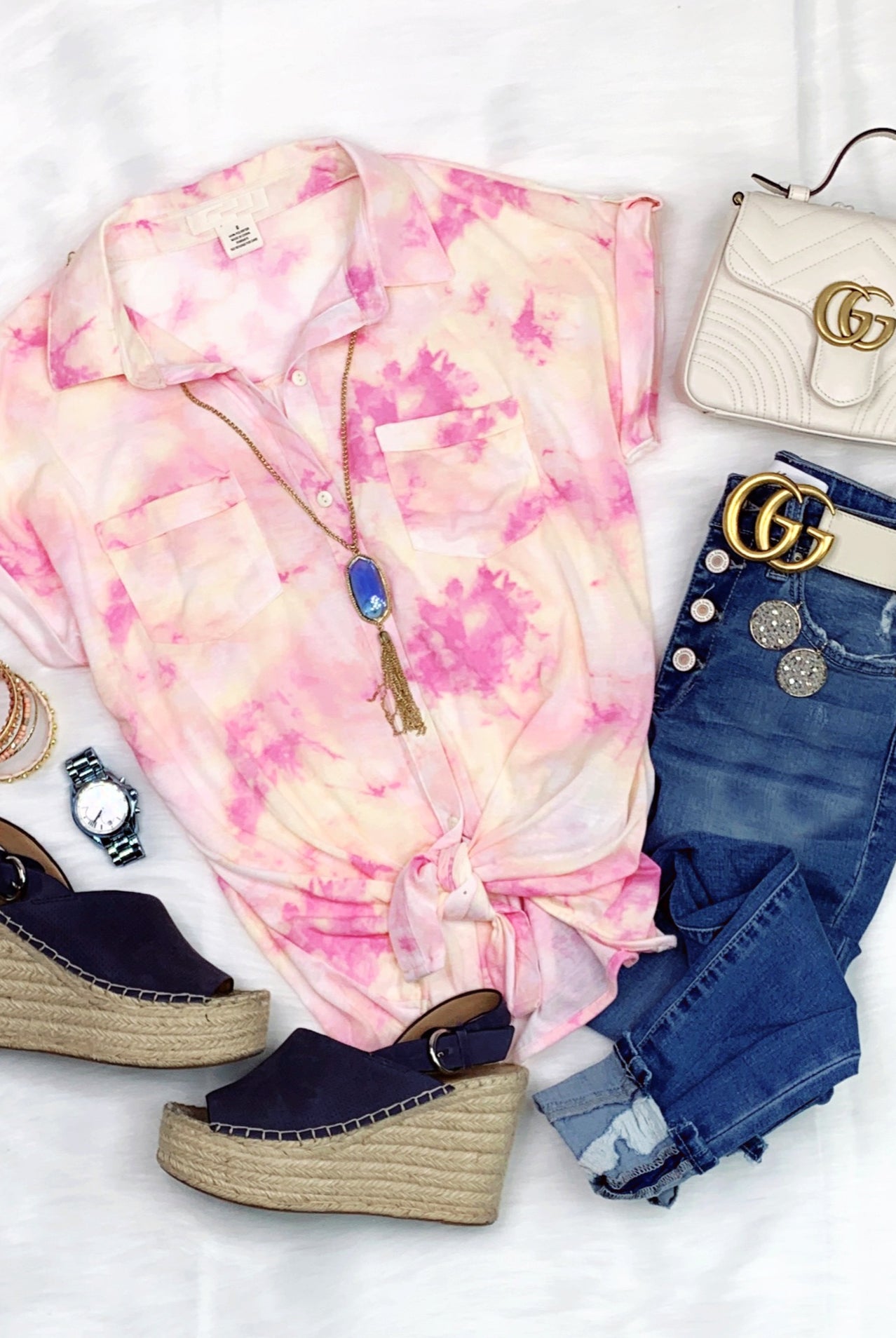 Ocean Vibes Top - Pink-Short Sleeve Top-privityboutique-Privity Boutique, Women’s Fashion Boutique in Mesa, Arizona