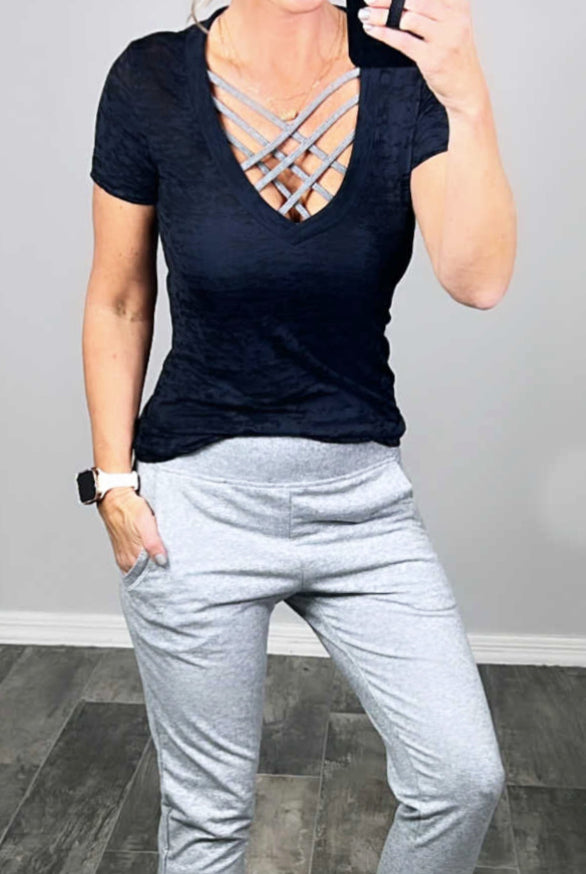 Lounging Around Joggers - Grey-joggers-privityboutique.com-Privity Boutique, Women’s Fashion Boutique in Mesa, Arizona