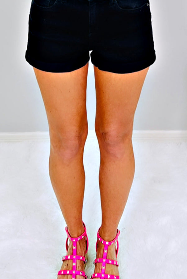My Priority Denim Shorts - Black-shorts-privityboutique.com-Privity Boutique, Women’s Fashion Boutique in Mesa, Arizona