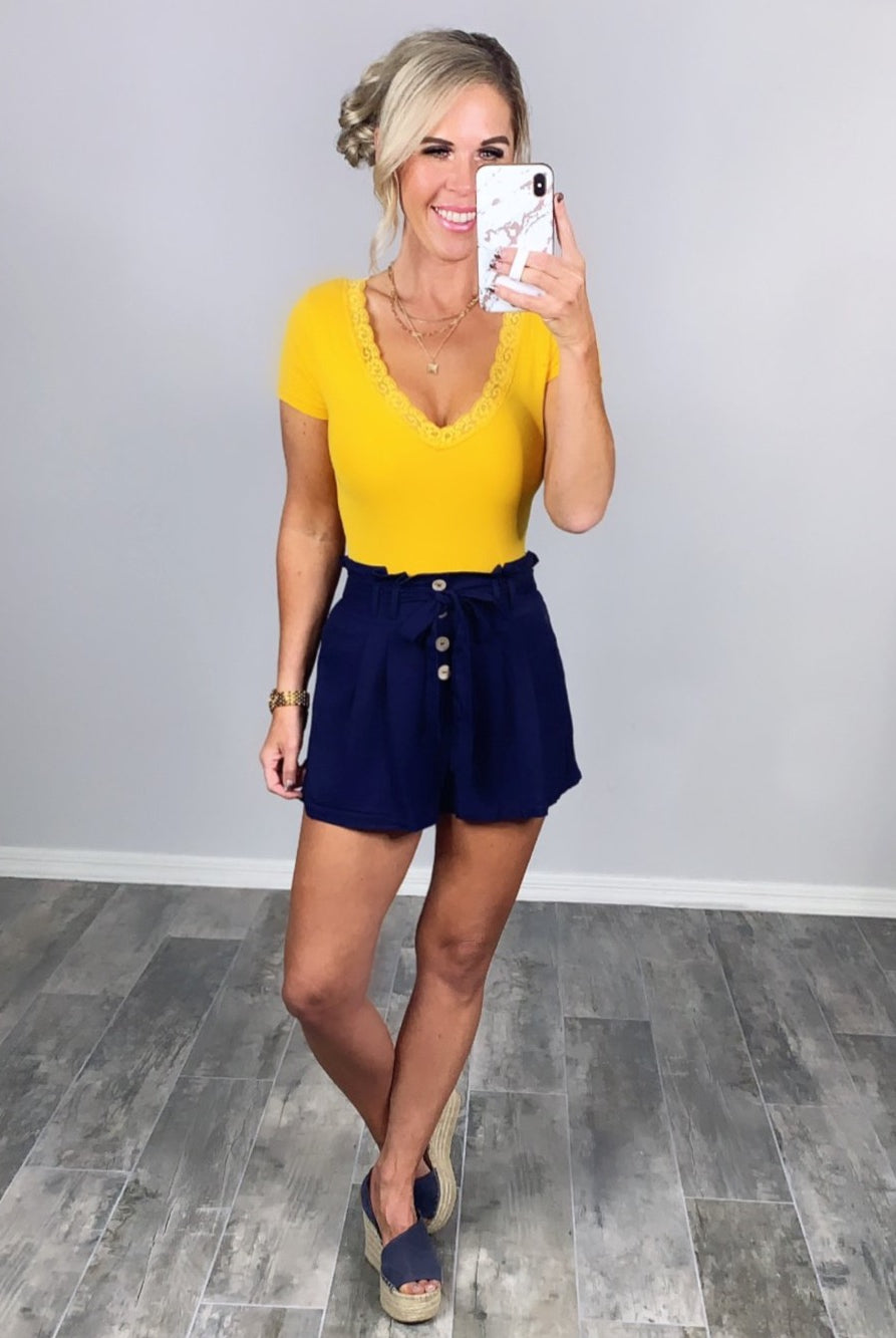 Lace Trim Bodysuit - Mustard-Top-privityboutique-Privity Boutique, Women’s Fashion Boutique in Mesa, Arizona