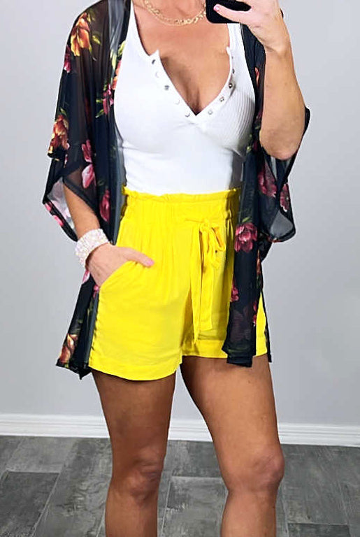 Penny For Your Thoughts Shorts - Yellow-Dress-privityboutique.com-Privity Boutique, Women’s Fashion Boutique in Mesa, Arizona