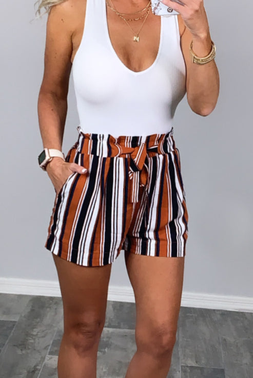 Pair Me Up Paper Bag Shorts - Rust-Dress-privityboutique.com-Privity Boutique, Women’s Fashion Boutique in Mesa, Arizona