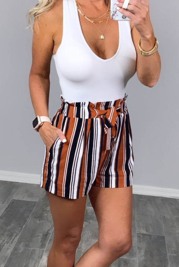 Pair Me Up Paper Bag Shorts - Rust-Dress-privityboutique.com-Privity Boutique, Women’s Fashion Boutique in Mesa, Arizona