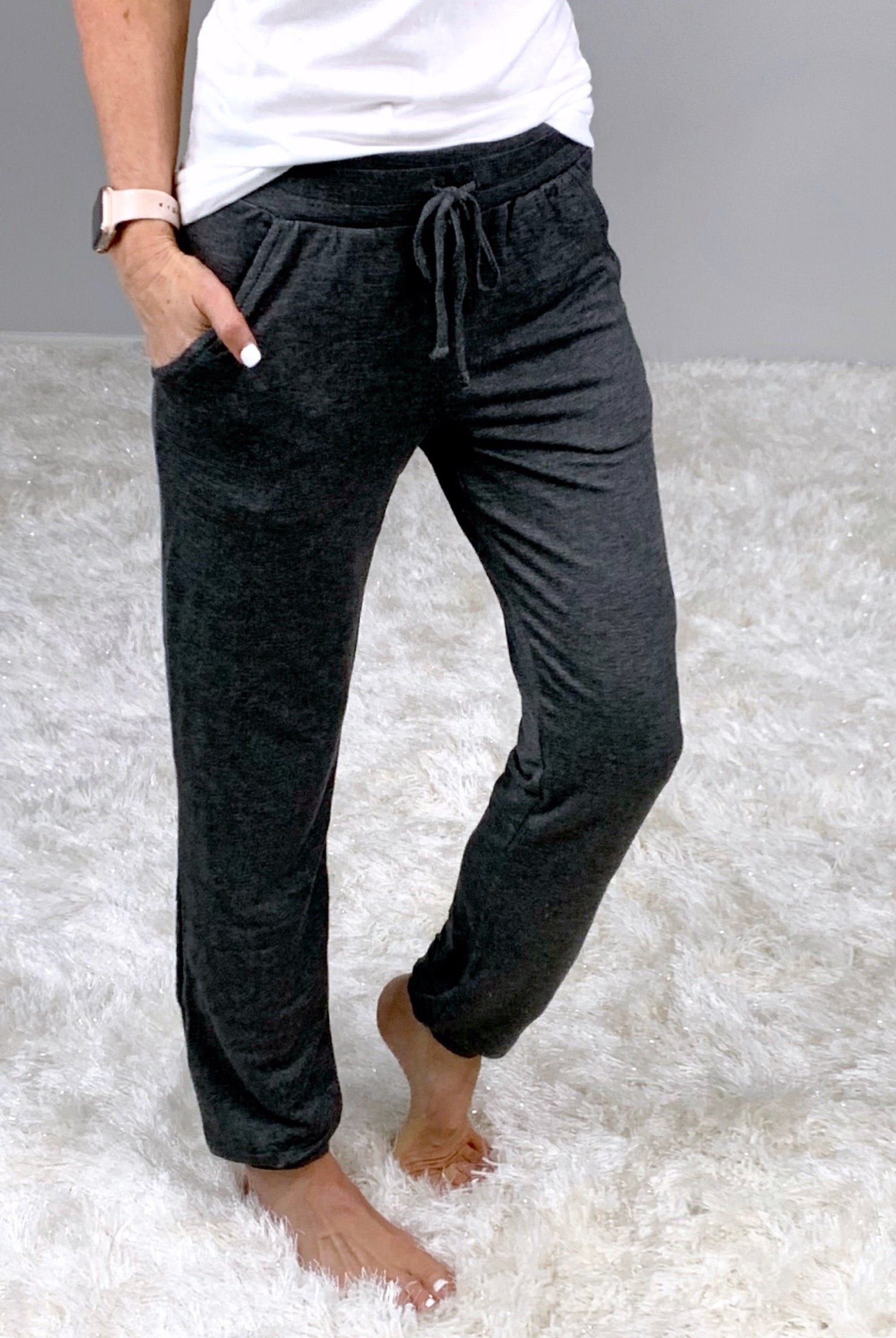 Basic Joggers - Charcoal-palazzo-privityboutique.com-Privity Boutique, Women’s Fashion Boutique in Mesa, Arizona