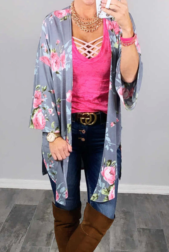 BASIC BURNOUT DEEP V-NECK TEE - FUSCHIA-Top-privityboutique.com-Privity Boutique, Women’s Fashion Boutique in Mesa, Arizona