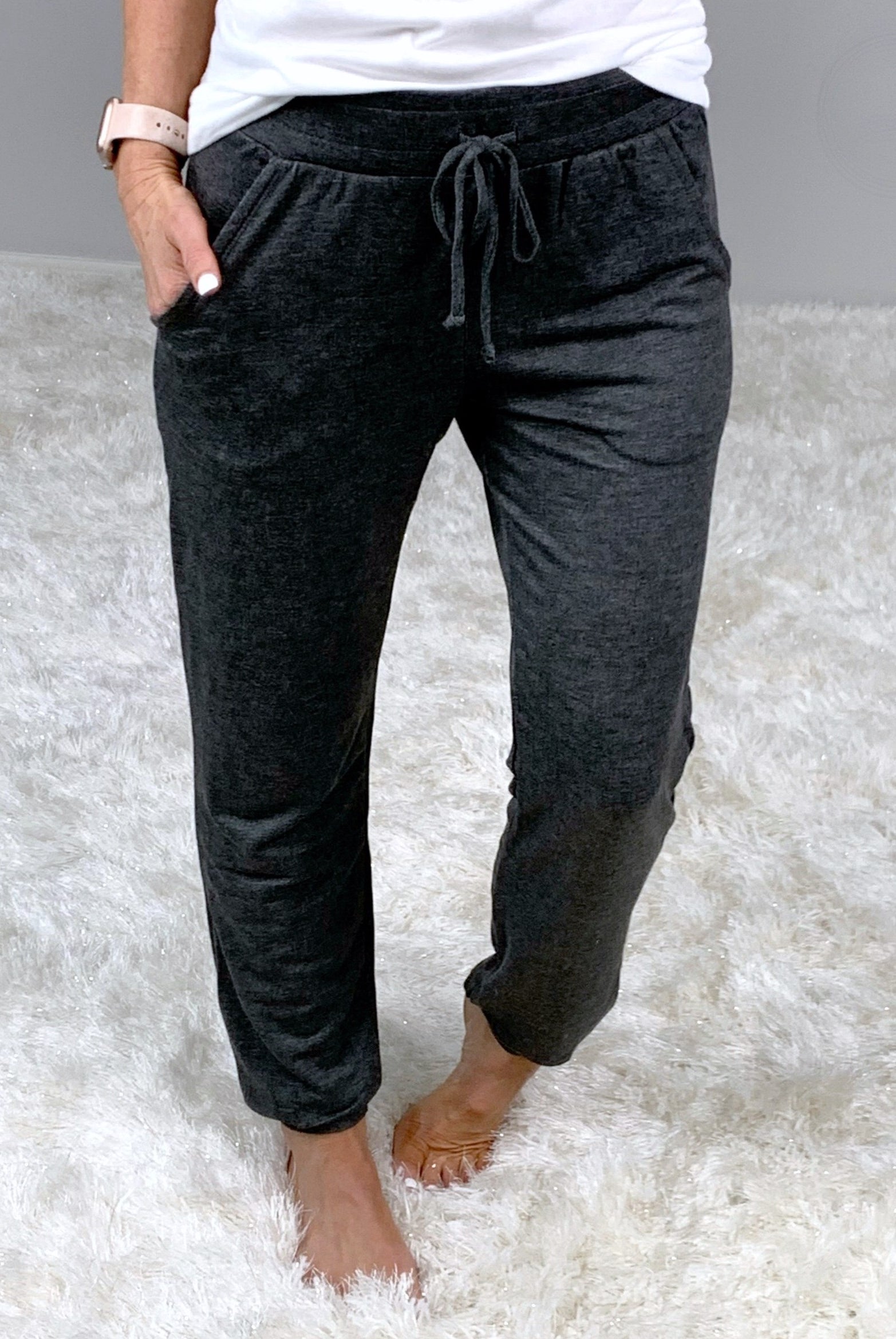 Basic Joggers - Charcoal-palazzo-privityboutique.com-Privity Boutique, Women’s Fashion Boutique in Mesa, Arizona
