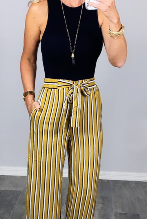 Take The Lead Pants - Mustard-palazzo-privityboutique.com-Privity Boutique, Women’s Fashion Boutique in Mesa, Arizona