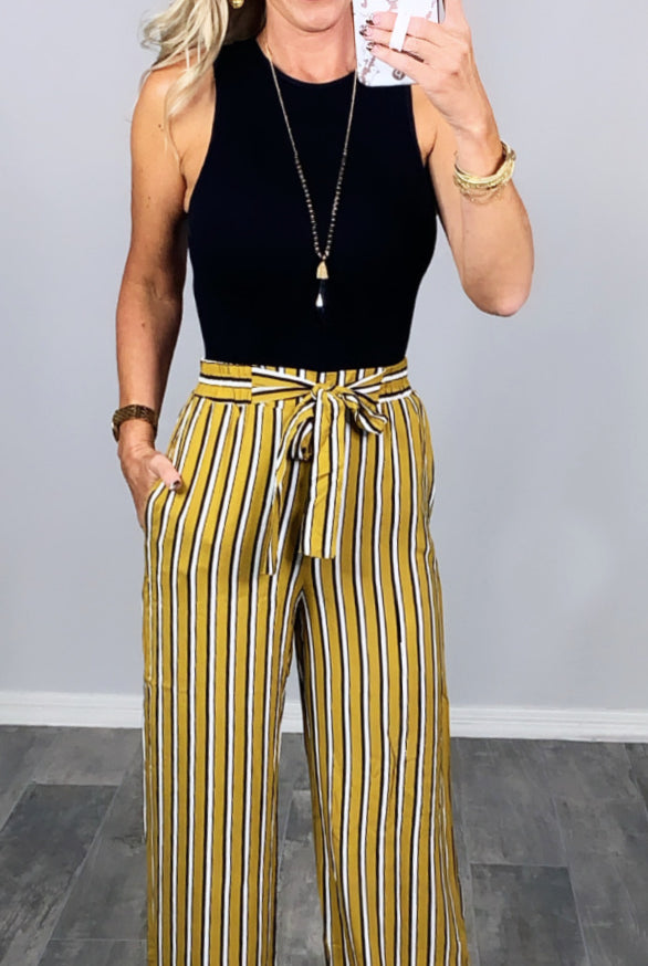 Take The Lead Pants - Mustard-palazzo-privityboutique.com-Privity Boutique, Women’s Fashion Boutique in Mesa, Arizona