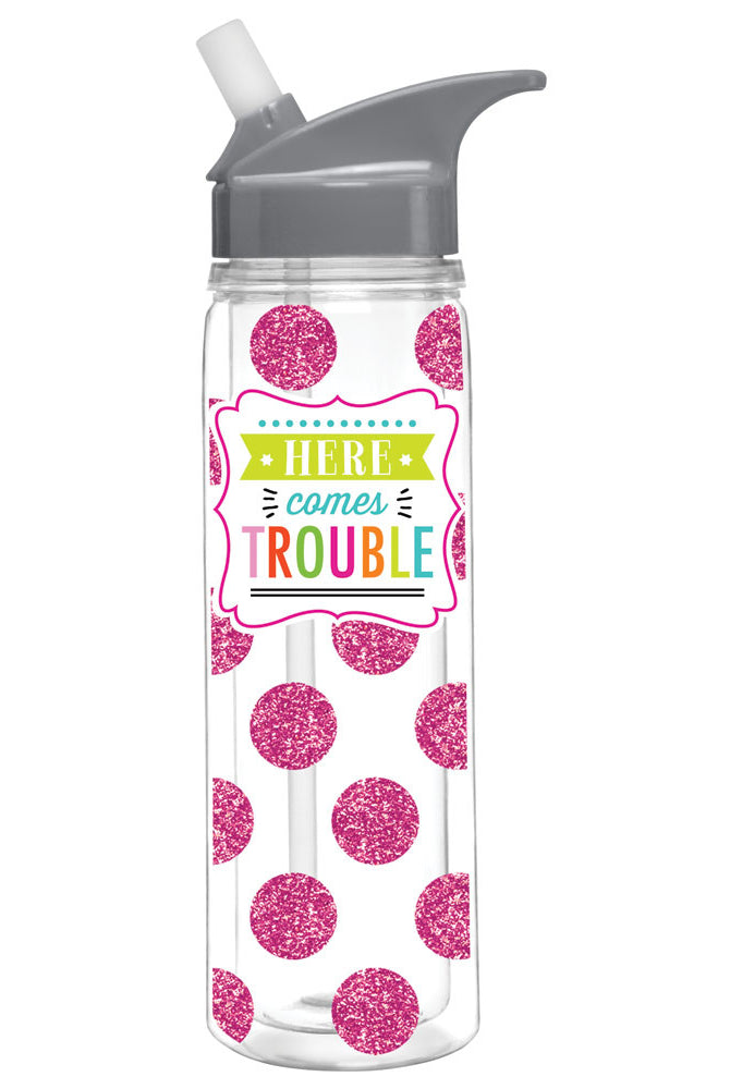 Here Comes Trouble-water bottle-privityboutique-Privity Boutique, Women’s Fashion Boutique in Mesa, Arizona