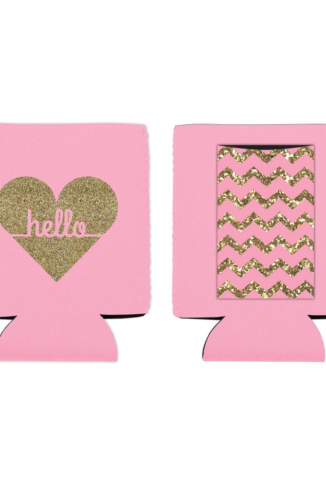 Hello Heart Glitter Koozie-koozie-privityboutique-Privity Boutique, Women’s Fashion Boutique in Mesa, Arizona