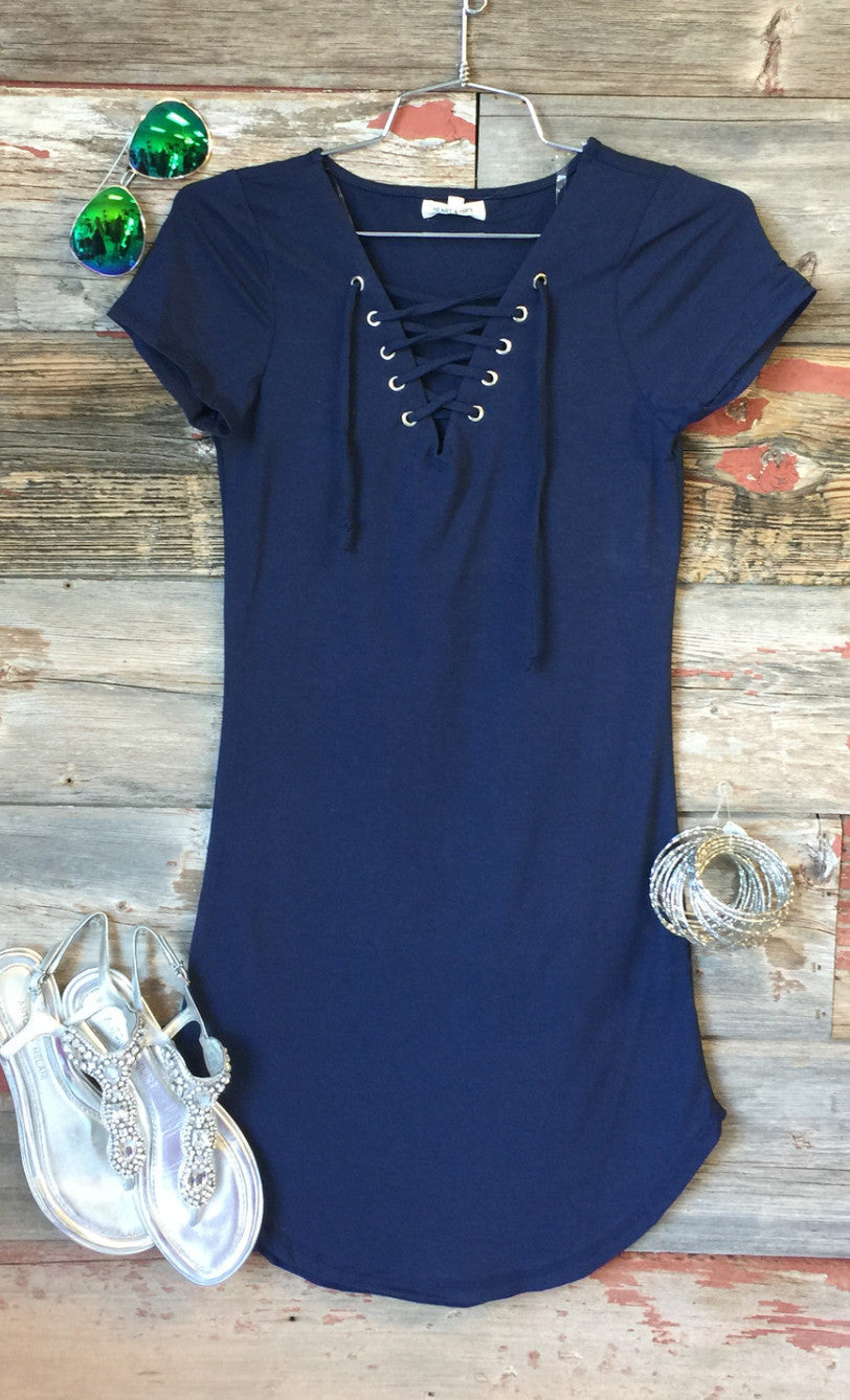Fun in the Sun Tie Dress: Navy-Top-privityboutique-Privity Boutique, Women’s Fashion Boutique in Mesa, Arizona