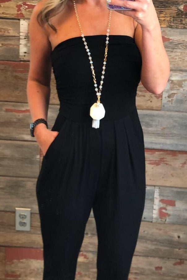 Head to the Coast Jumpsuit: Black-Jumpsuits-privityboutique.com-Privity Boutique, Women’s Fashion Boutique in Mesa, Arizona