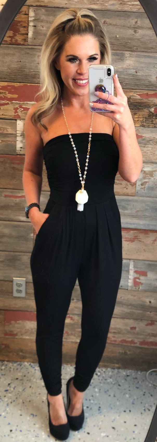 Head to the Coast Jumpsuit: Black-Jumpsuits-privityboutique.com-Privity Boutique, Women’s Fashion Boutique in Mesa, Arizona