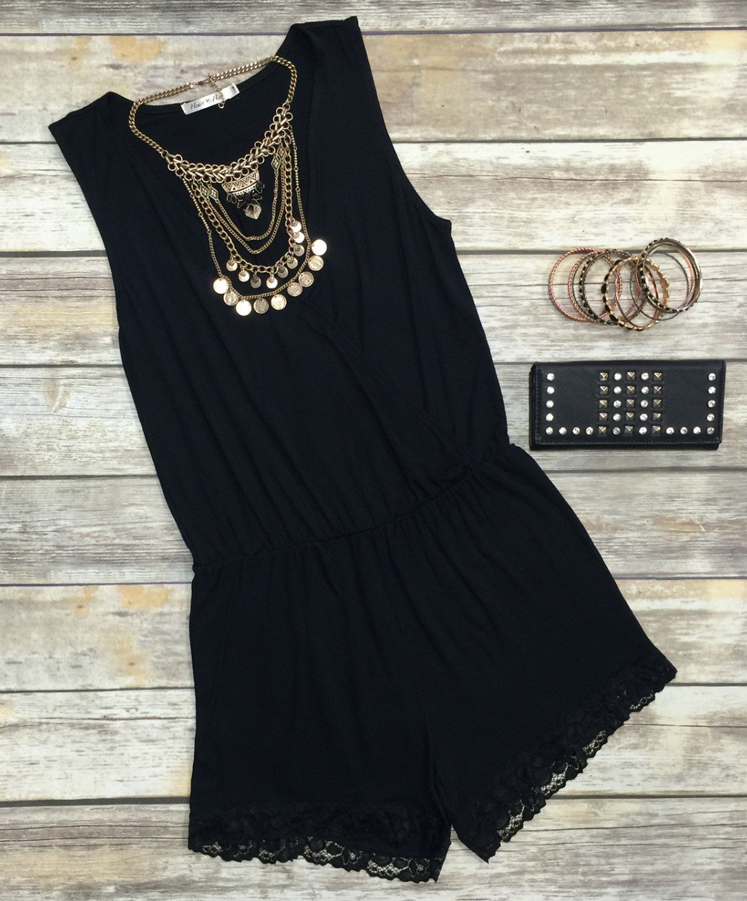 Simply Stated Romper: Black-romper-privityboutique.com-Privity Boutique, Women’s Fashion Boutique in Mesa, Arizona