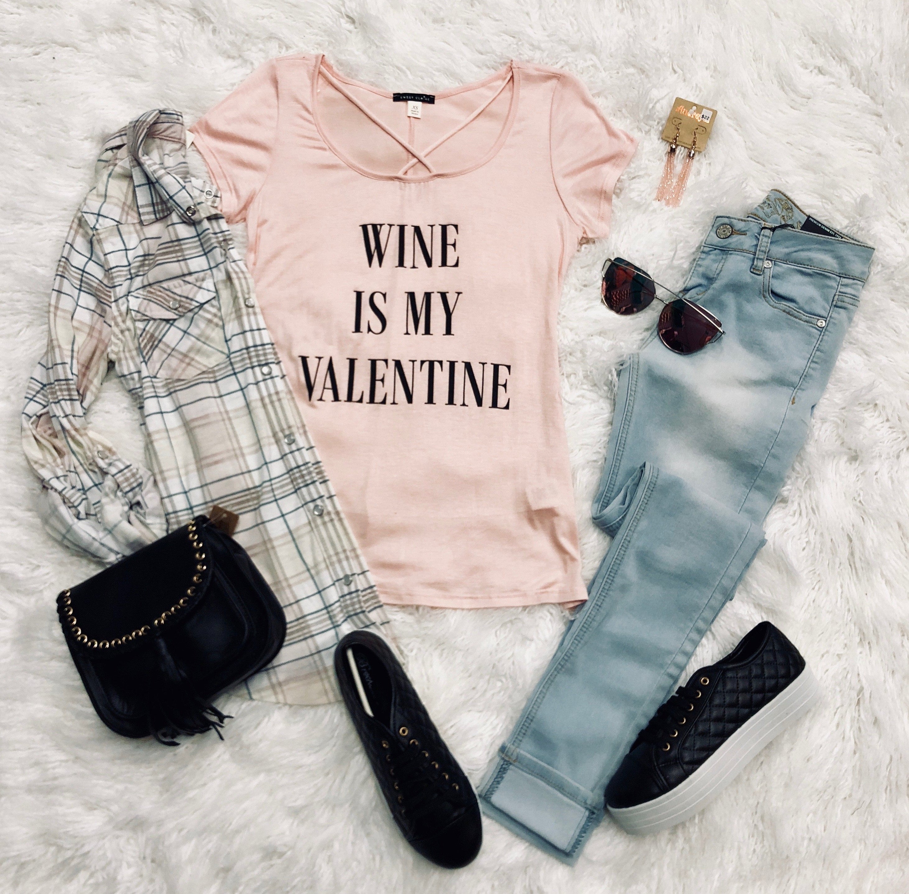 Wine Is My Valentine Top-Top-privityboutique.com-Privity Boutique, Women’s Fashion Boutique in Mesa, Arizona