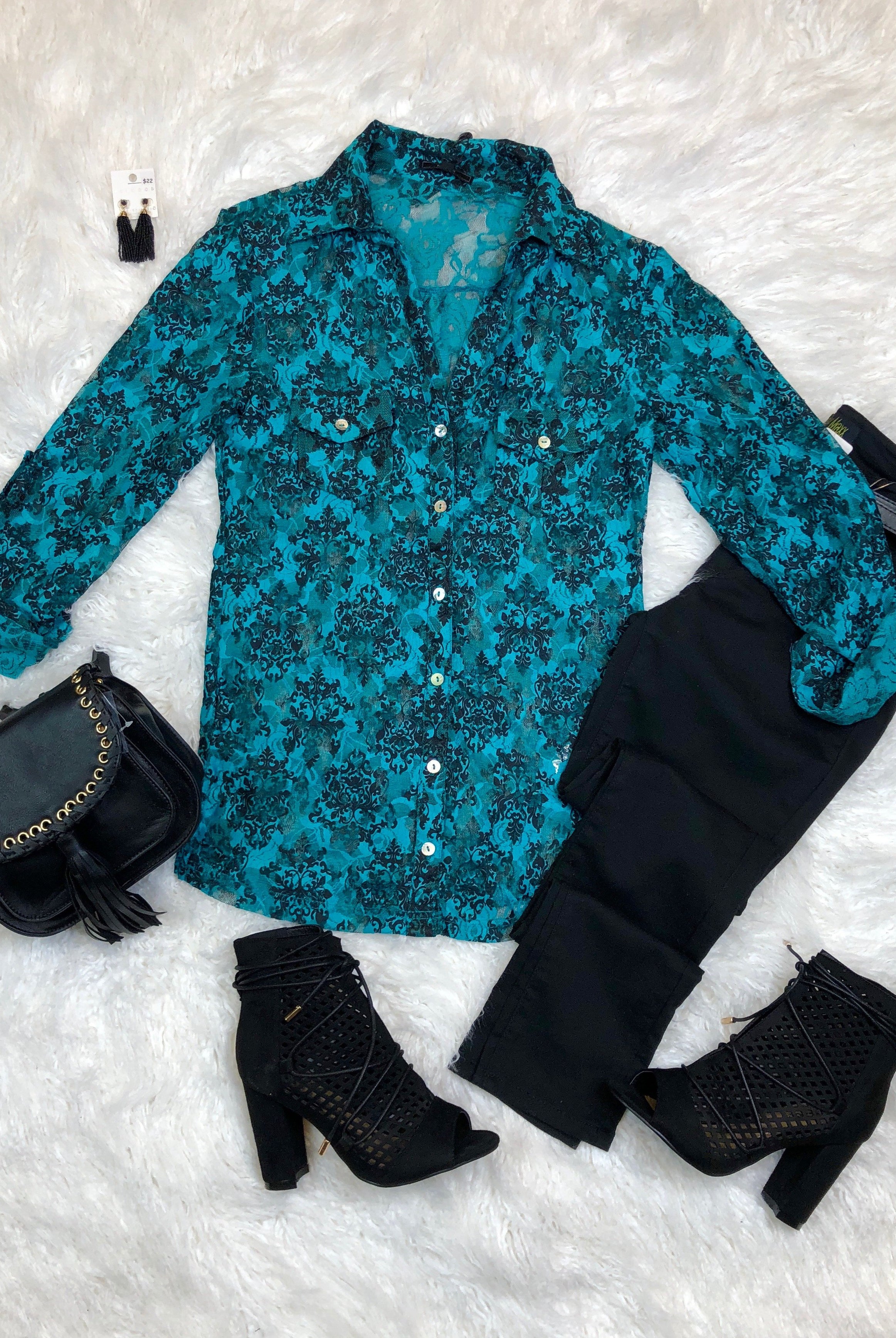 Damask Lace Top-Top-privityboutique-Privity Boutique, Women’s Fashion Boutique in Mesa, Arizona