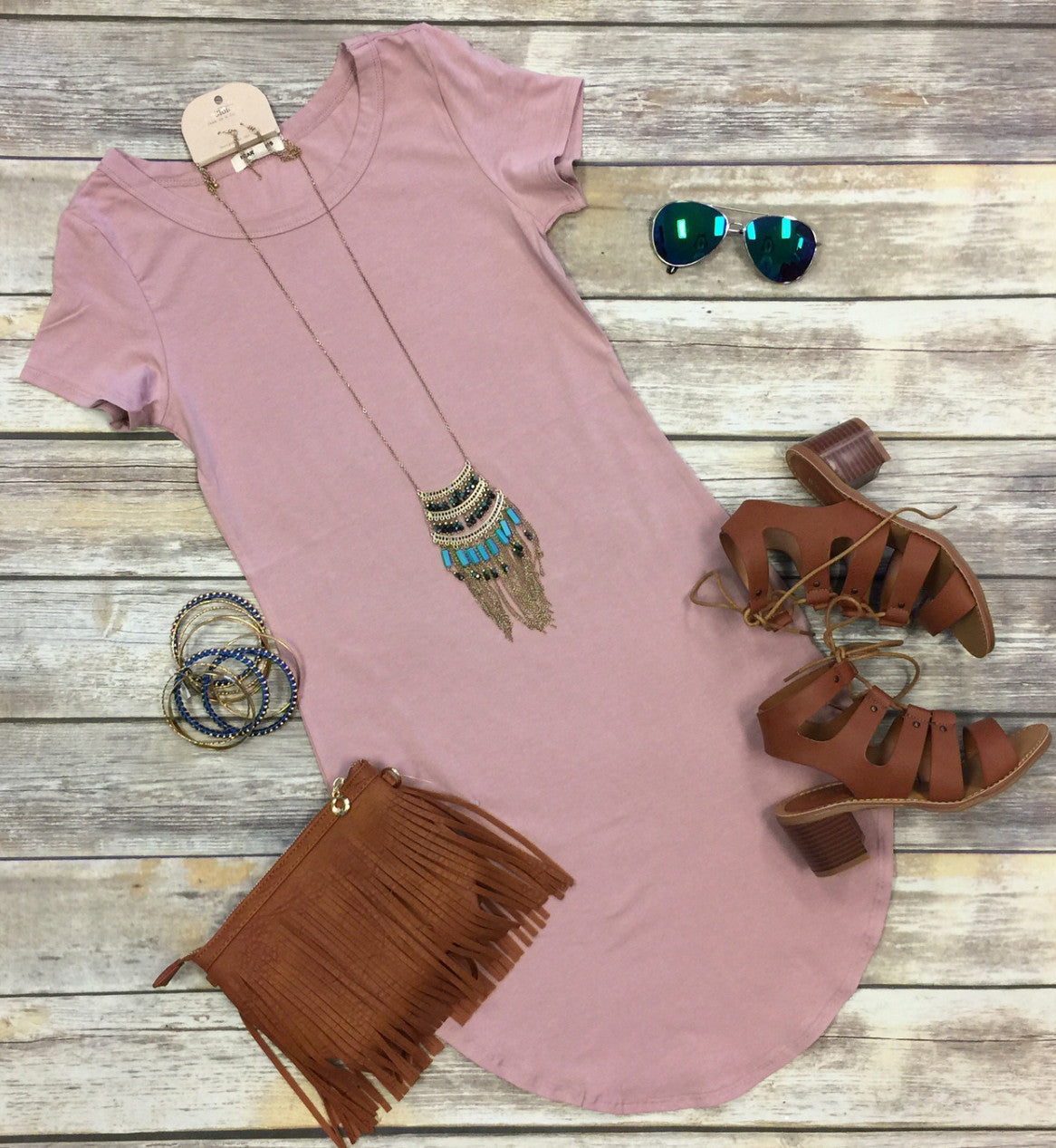 Fun in the Sun Tunic Dress: Dusty Rose-Top-privityboutique-Privity Boutique, Women’s Fashion Boutique in Mesa, Arizona