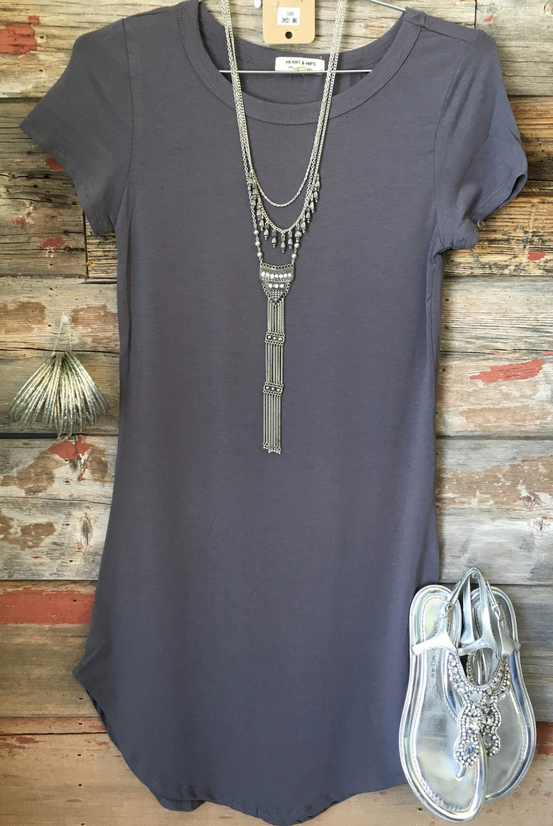 Fun in the Sun Tunic Dress: Slate Grey-Top-privityboutique-Privity Boutique, Women’s Fashion Boutique in Mesa, Arizona
