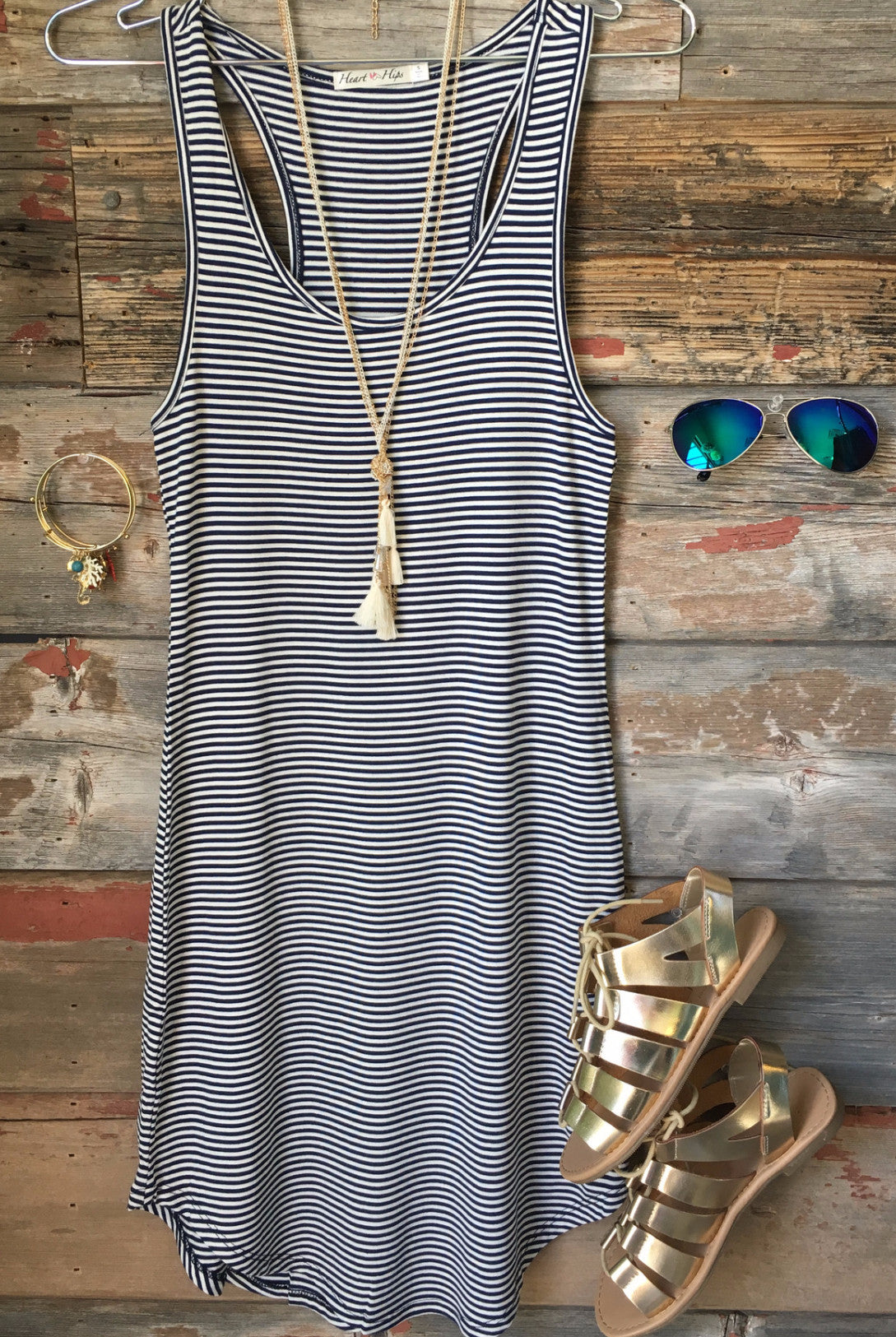Let's Have Some Fun Striped Tank Dress: Navy-Top-privityboutique-Privity Boutique, Women’s Fashion Boutique in Mesa, Arizona
