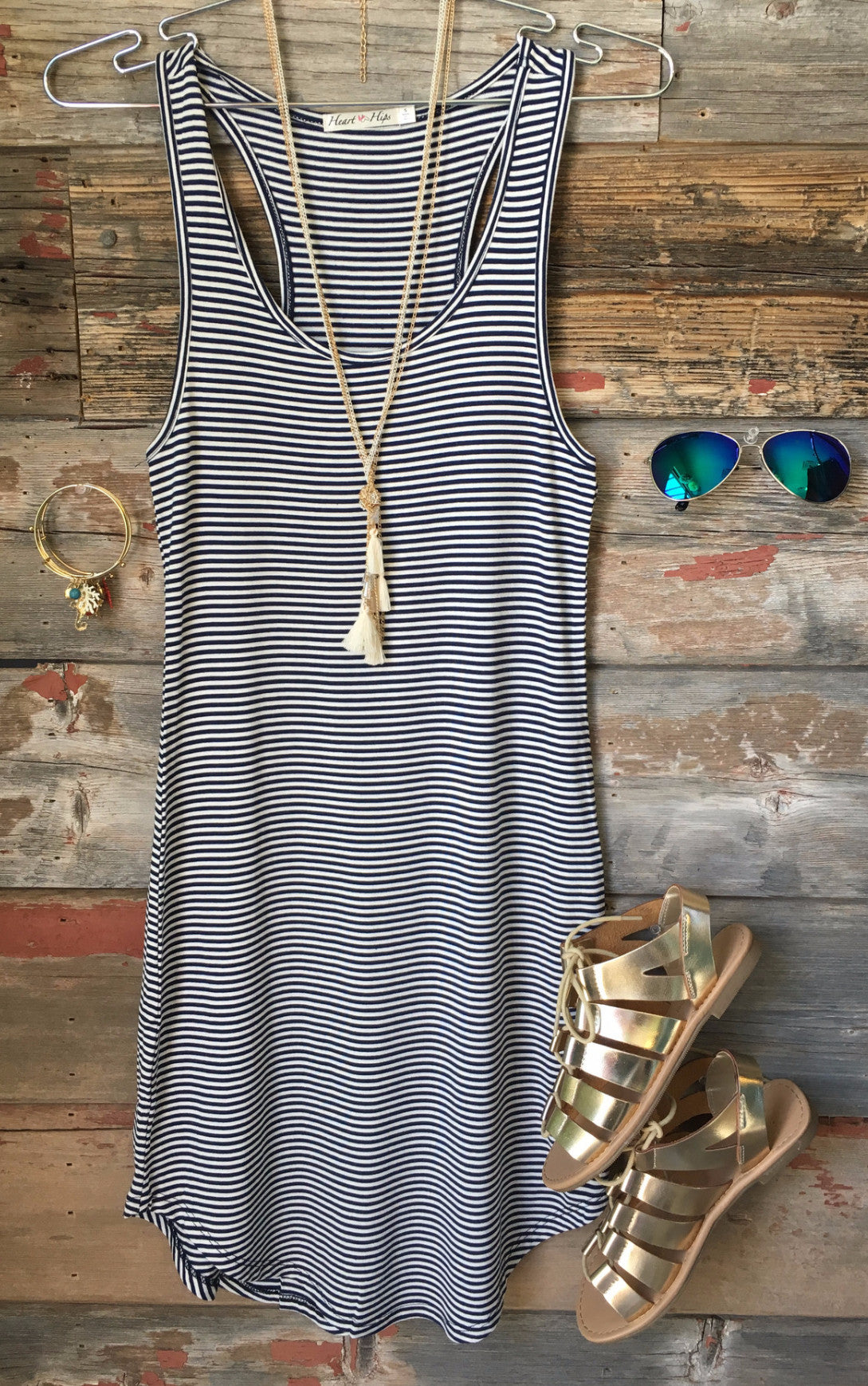 Let's Have Some Fun Striped Tank Dress: Navy-Top-privityboutique-Privity Boutique, Women’s Fashion Boutique in Mesa, Arizona