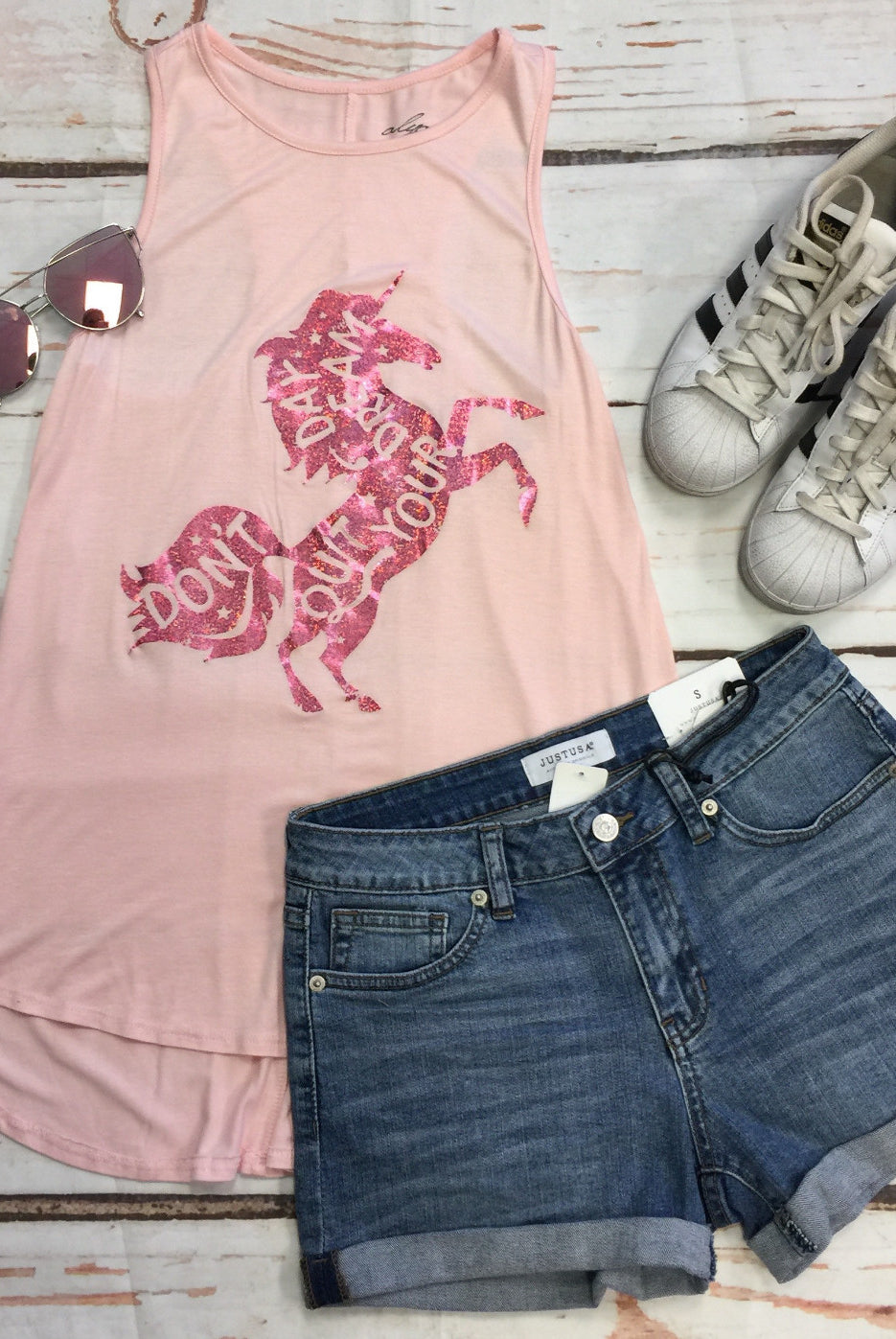 Dont Quit Your Day Dream Unicorn Tank-Top-privityboutique.com-Privity Boutique, Women’s Fashion Boutique in Mesa, Arizona