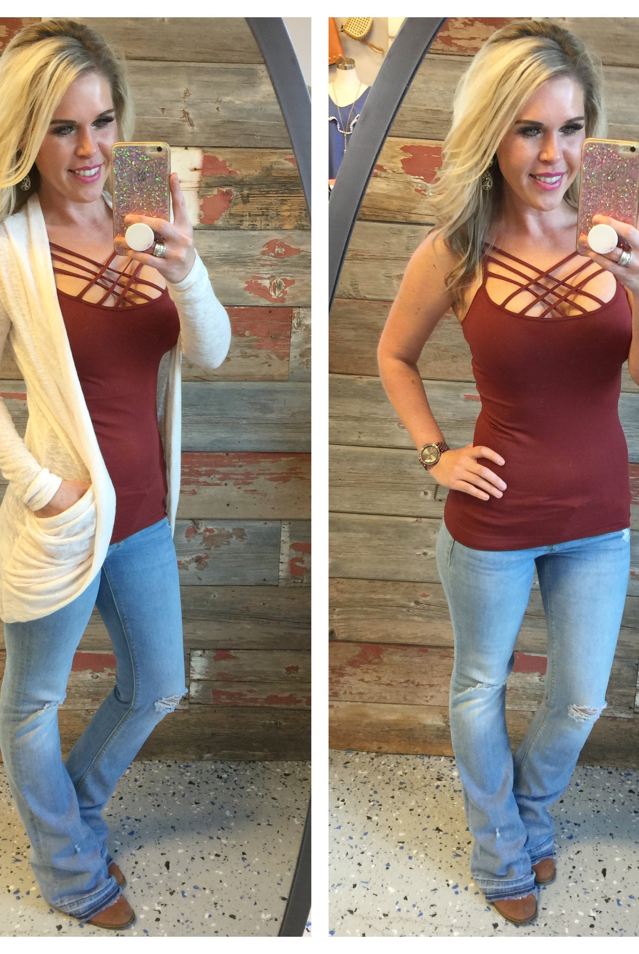 Caged Cami: Multiple Colors-privityboutique-Privity Boutique, Women’s Fashion Boutique in Mesa, Arizona