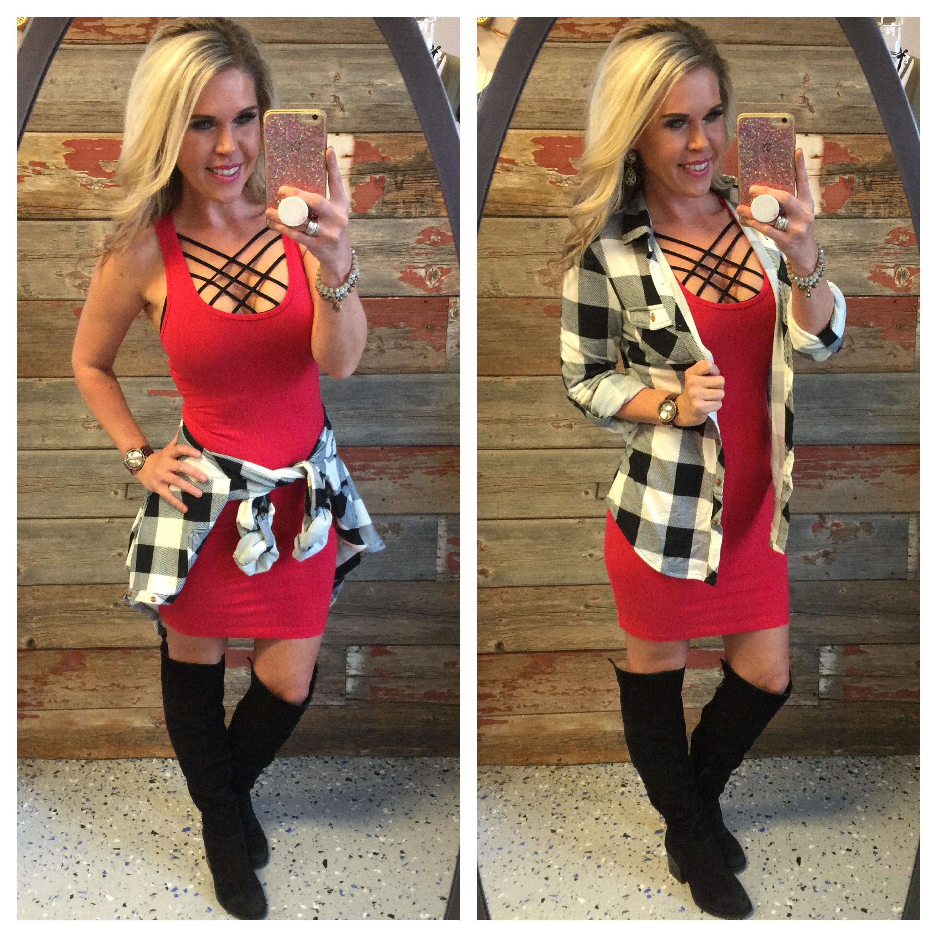 Basic Tank Dress: Red-Top-privityboutique-Privity Boutique, Women’s Fashion Boutique in Mesa, Arizona