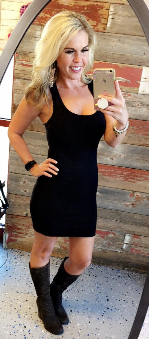 Basic Tank Dress: Black-Top-privityboutique-Privity Boutique, Women’s Fashion Boutique in Mesa, Arizona