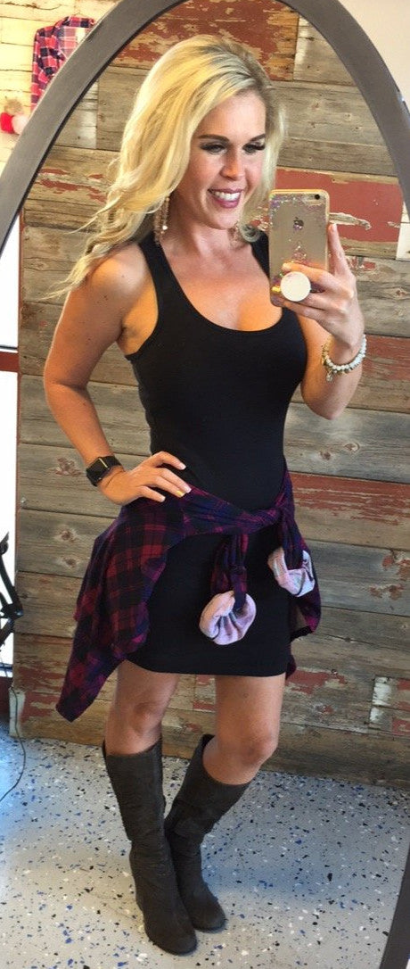 Basic Tank Dress: Black-Top-privityboutique-Privity Boutique, Women’s Fashion Boutique in Mesa, Arizona