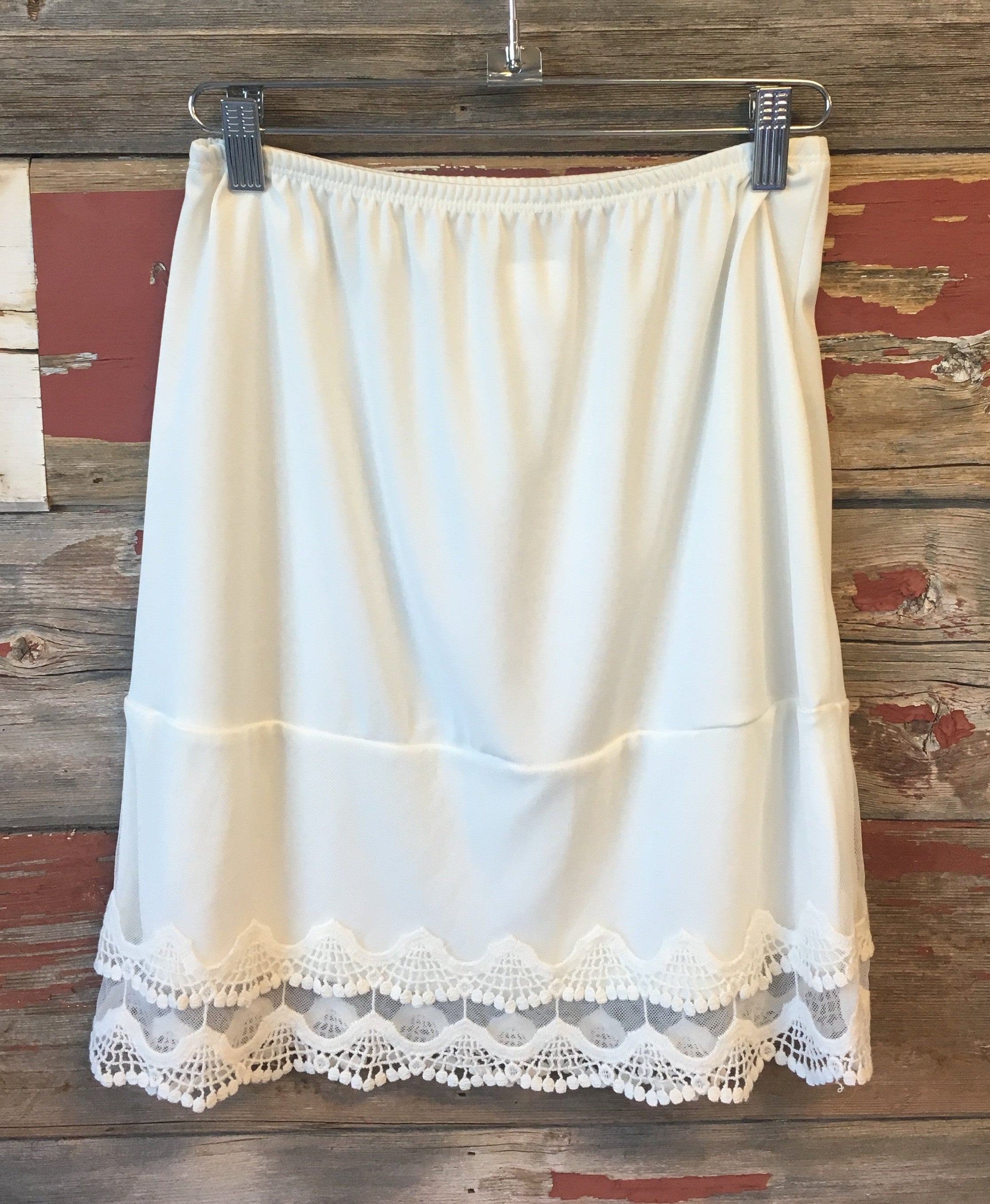 Slip Extender: White-skirt extender-privityboutique-Privity Boutique, Women’s Fashion Boutique in Mesa, Arizona