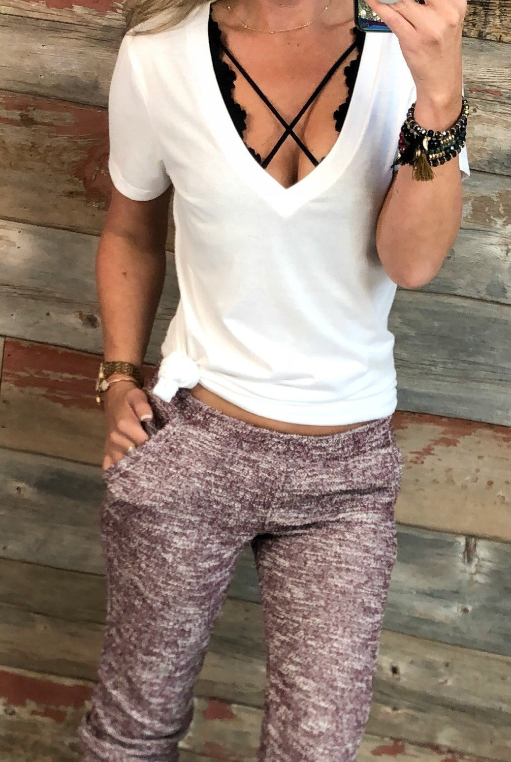 Multi Print Burgundy Joggers-palazzo-privityboutique.com-Privity Boutique, Women’s Fashion Boutique in Mesa, Arizona