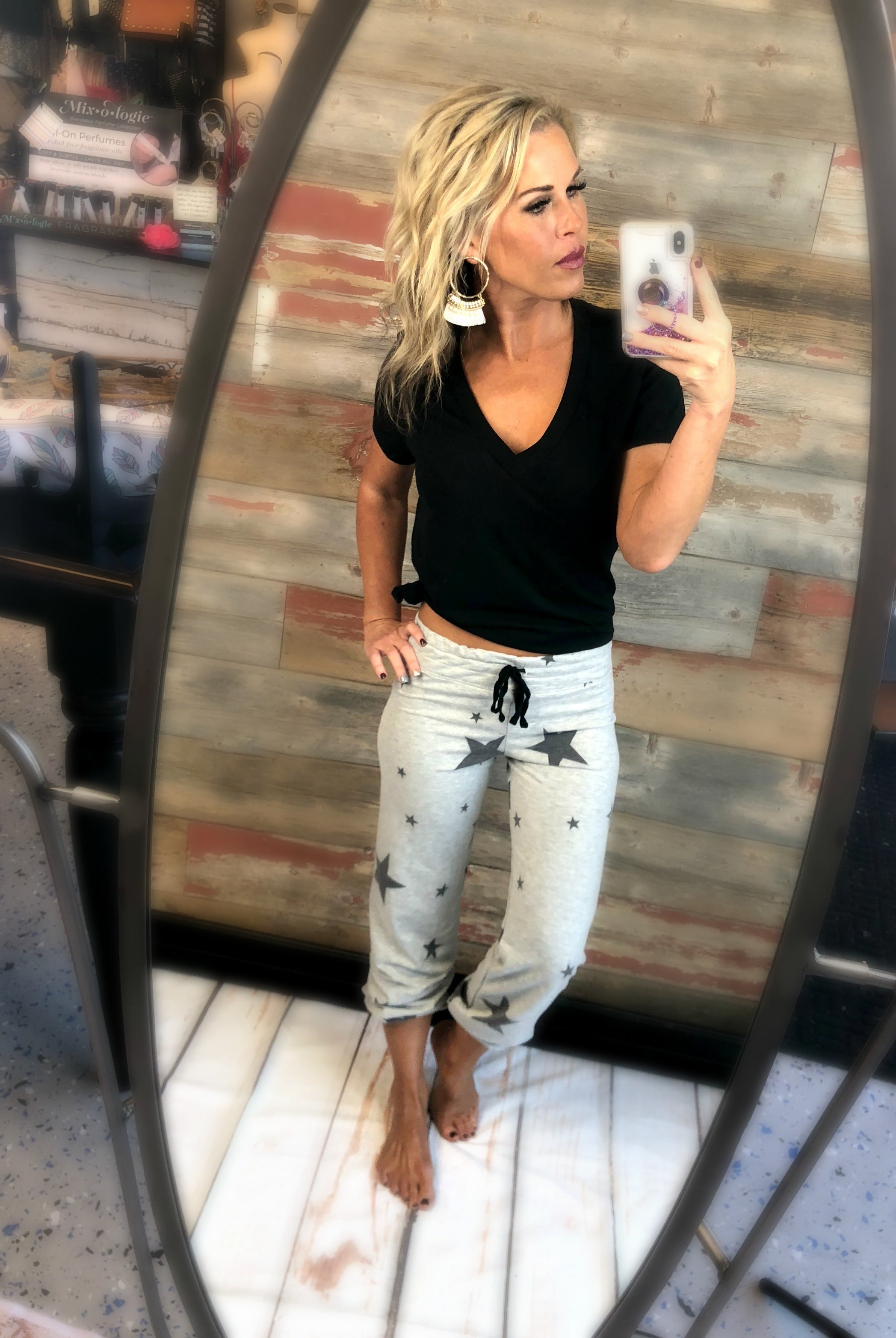 Basic Short Sleeve Deep V-Neck Tee: Black-Top-privityboutique-Privity Boutique, Women’s Fashion Boutique in Mesa, Arizona