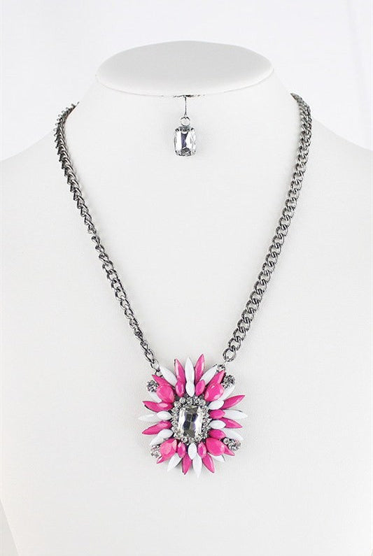 On Point Necklace: Pink-bubble necklace-privityboutique.com-Privity Boutique, Women’s Fashion Boutique in Mesa, Arizona