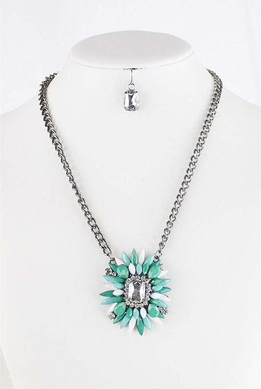 On Point Necklace: Mint-bubble necklace-privityboutique.com-Privity Boutique, Women’s Fashion Boutique in Mesa, Arizona