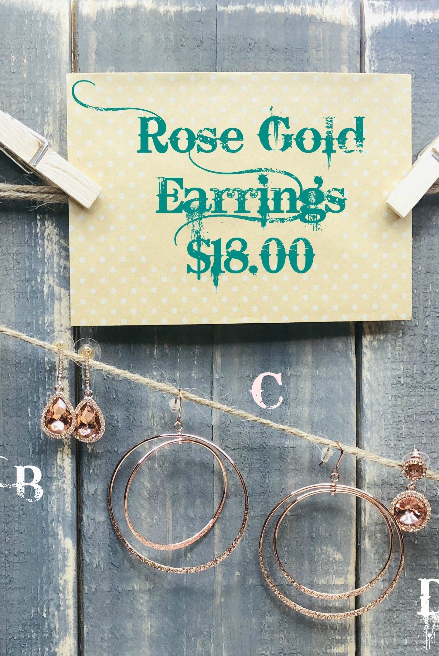 Dainty Rose Gold Earrings: Multiple Styles-earrings-privityboutique.com-Privity Boutique, Women’s Fashion Boutique in Mesa, Arizona