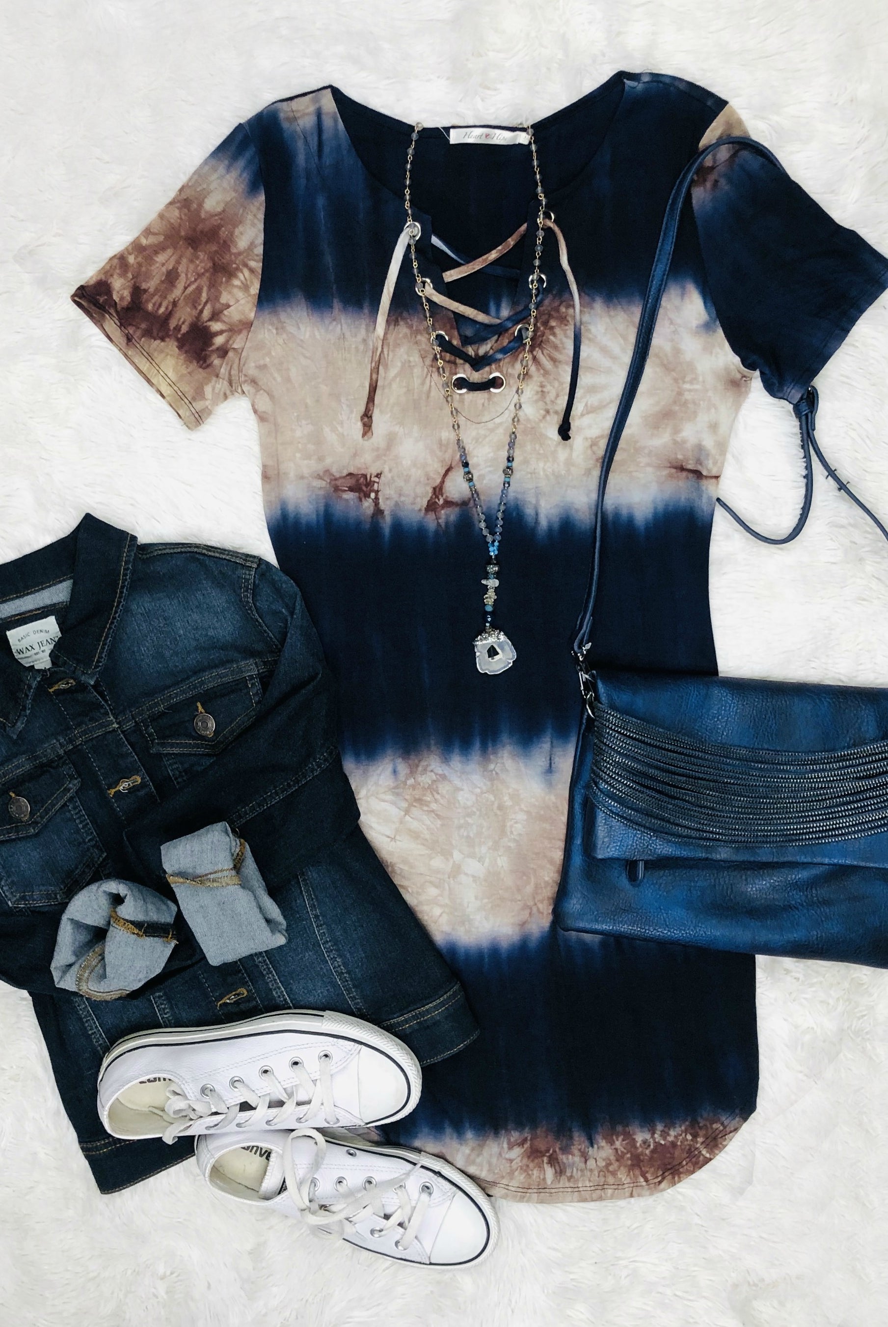 It's Only the Beginning Tunic Dress: Blue-Dress-privityboutique.com-Privity Boutique, Women’s Fashion Boutique in Mesa, Arizona