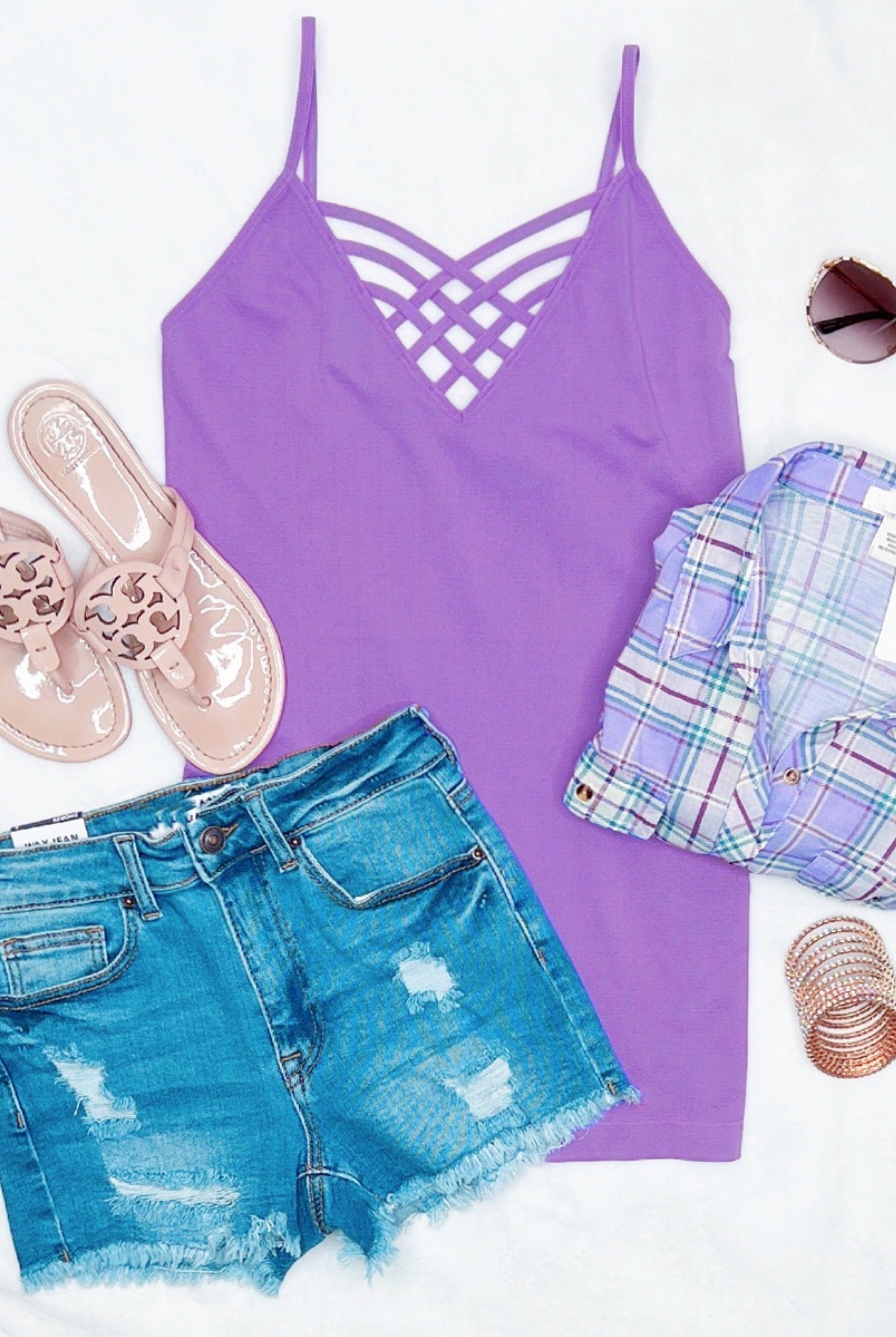 Long Caged Cami - Lavender-cami-privityboutique-Privity Boutique, Women’s Fashion Boutique in Mesa, Arizona