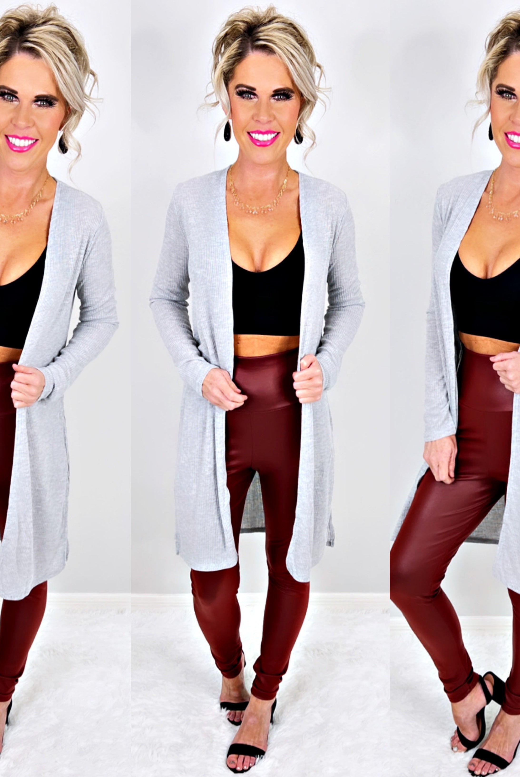 Keep Your Secrets Cardigan - H Grey-Top-privityboutique.com-Privity Boutique, Women’s Fashion Boutique in Mesa, Arizona